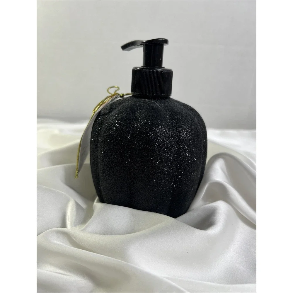 Pumpkin Spice Scented Refillable Hand Soap 16.9 Fl Oz‎ Halloween Black Sparkle